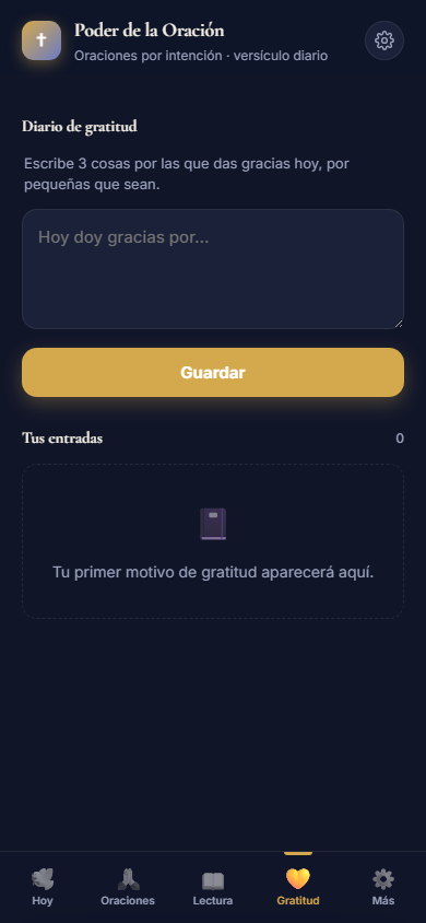 Diario de gratitud privado